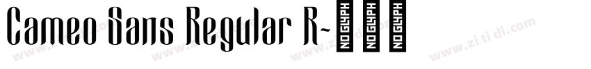 Cameo Sans Regular R字体转换